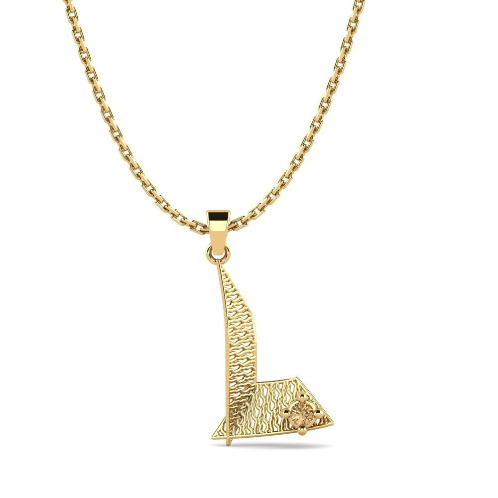 Brauner Diamant Damen anhänger Nadet - L