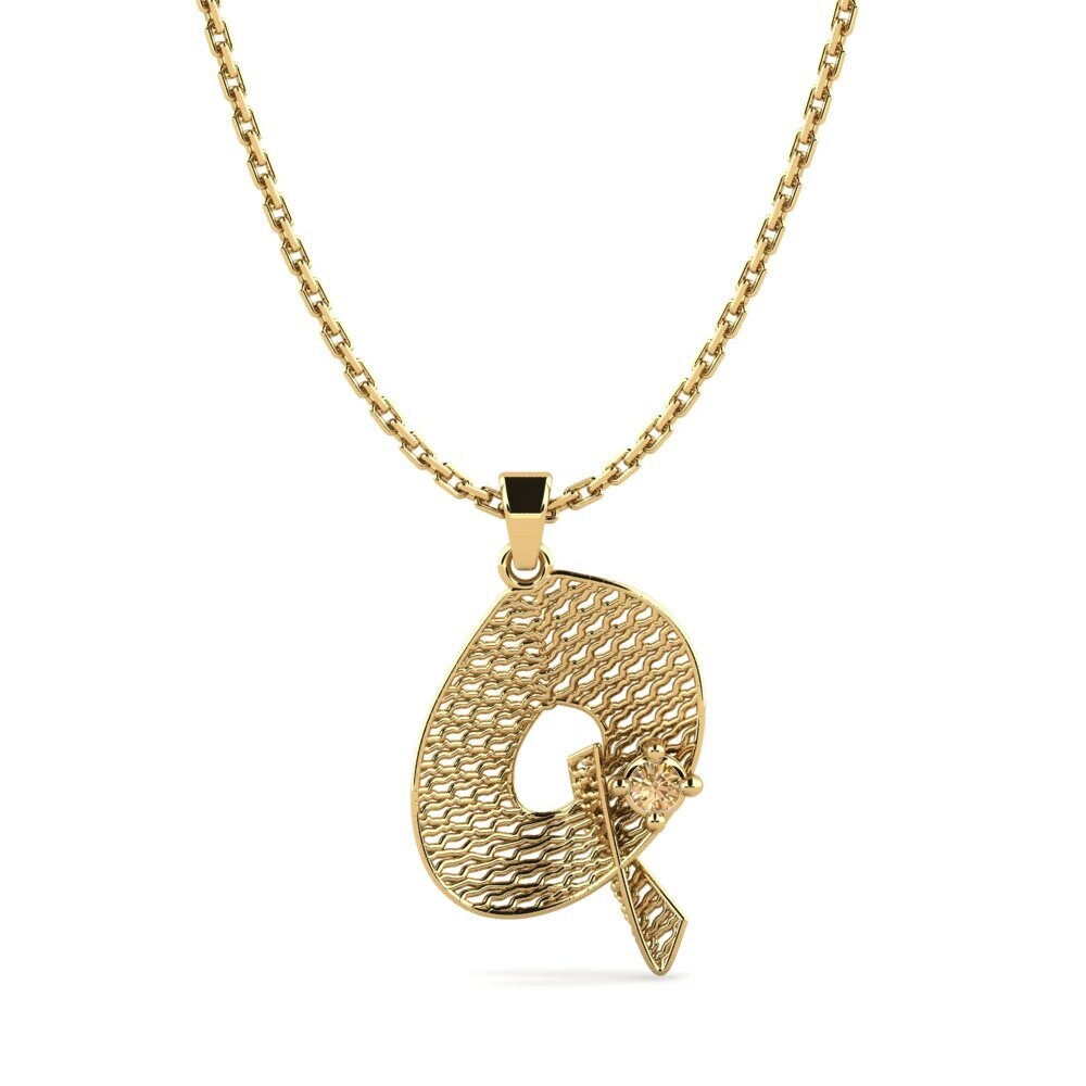 Brauner Diamant Damen anhänger Nadet - Q