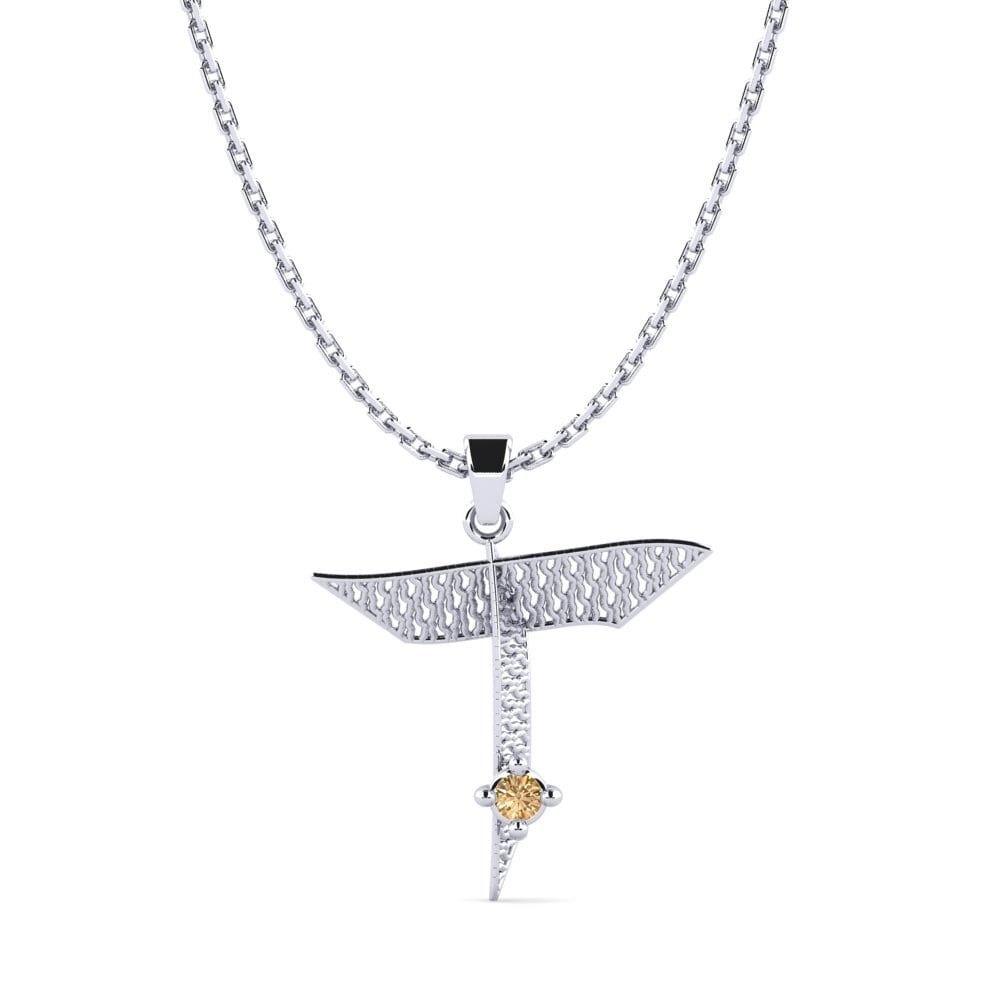 Weißgold 750 Brauner Diamant Damen anhänger Nadet - T