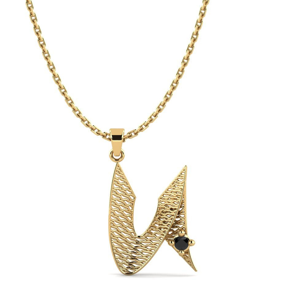 Diamante Negro Colgante de Mujer Nadet - U