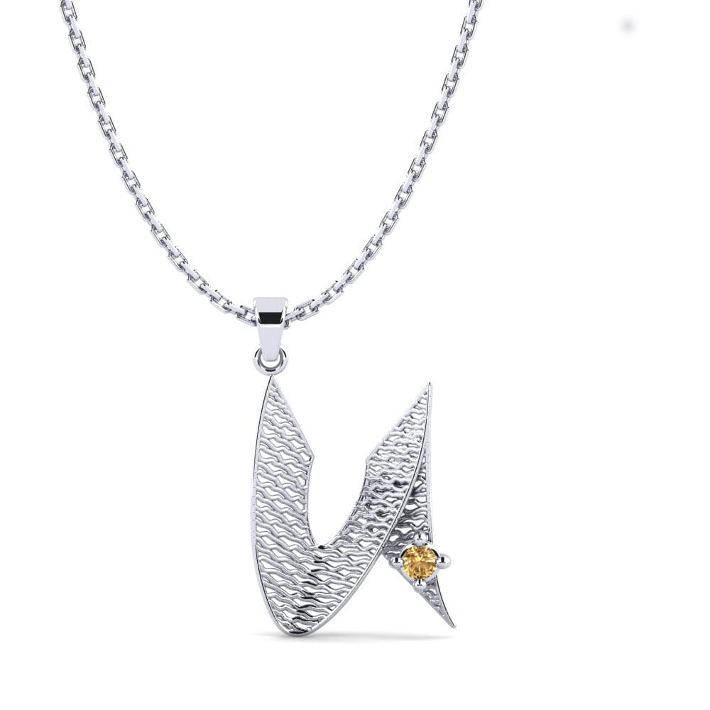 Weißgold 750 Brauner Diamant Damen anhänger Nadet - U