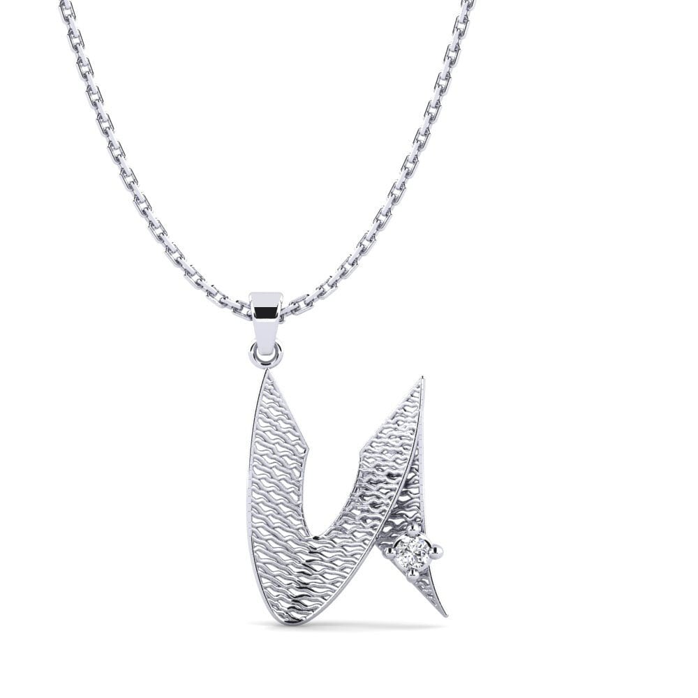 Weißgold 750 Diamant Damen anhänger Nadet - U