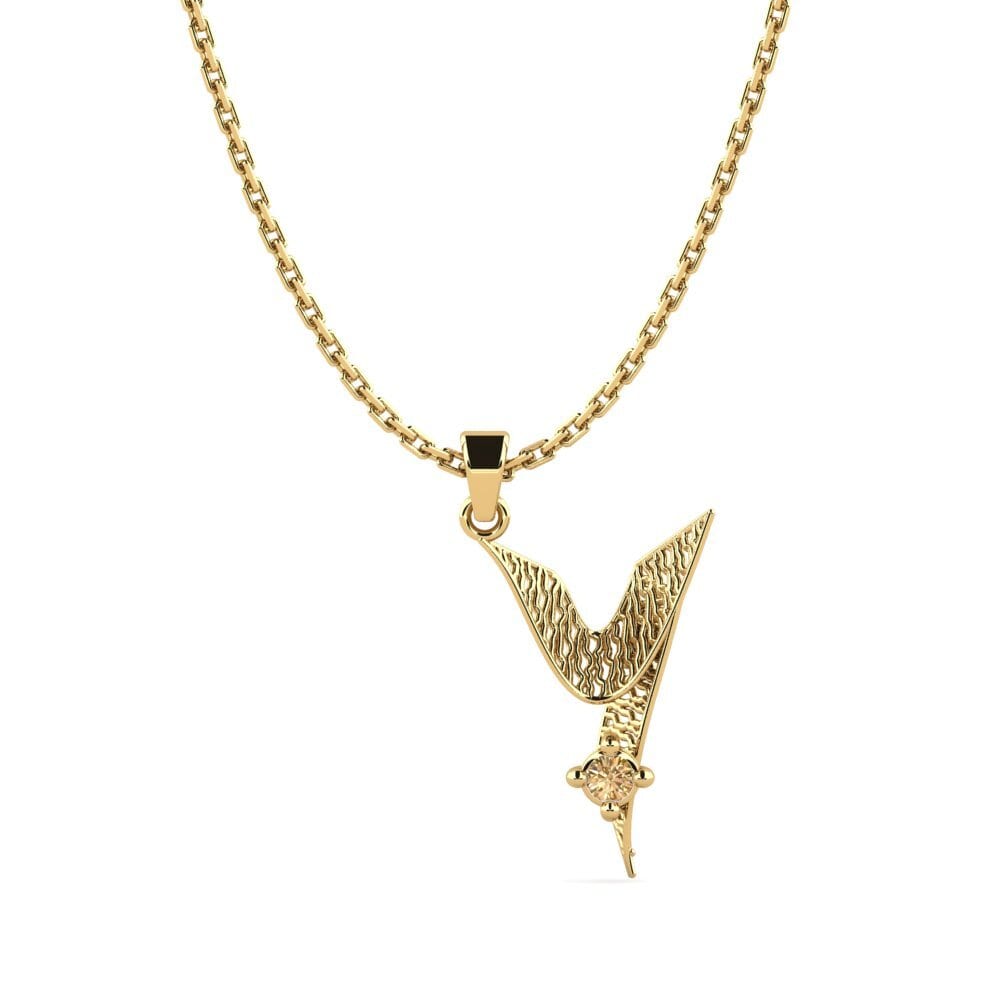 Brauner Diamant Damen anhänger Nadet - Y