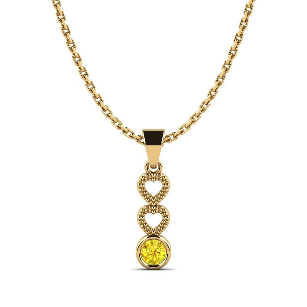 Yellow Sapphire Women's Pendant Nagoya