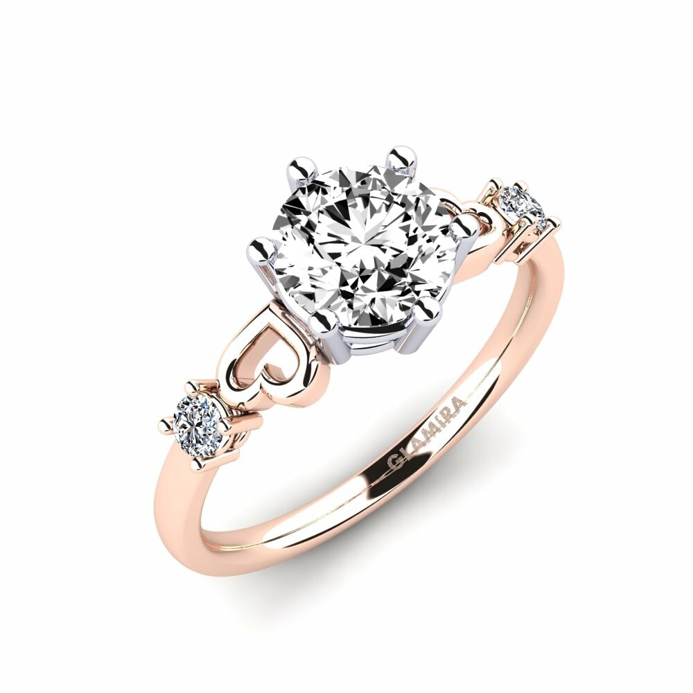 18k Rose & White Gold Engagement Ring Naidene