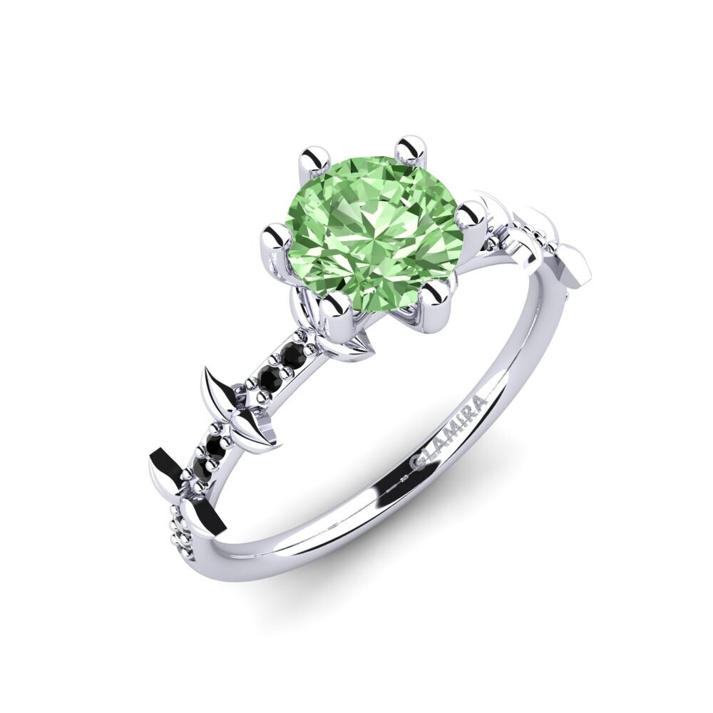 Green Diamond Engagement Ring Naima