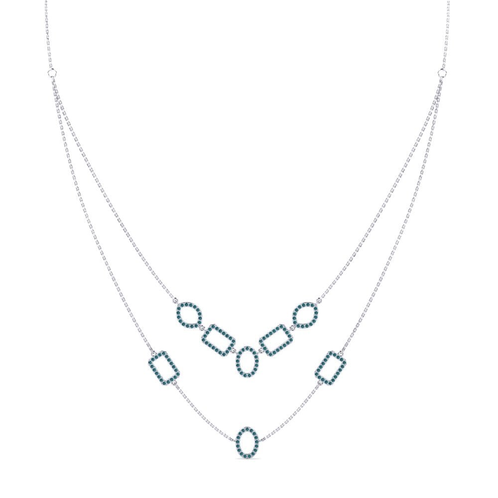 Diamante Azul Collar de Mujer Nakarin