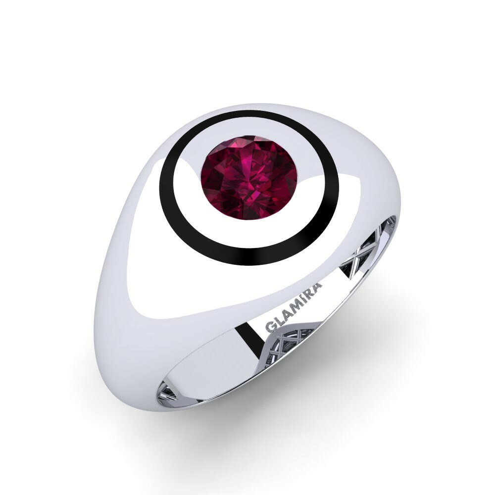 Pinker Ring für Männer Naman Rhodolit-Granat