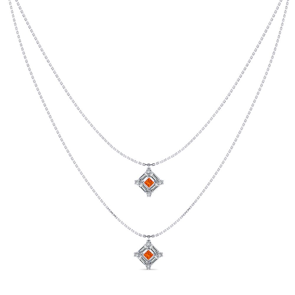 Zafiro Naranja Collar de Mujer Namel