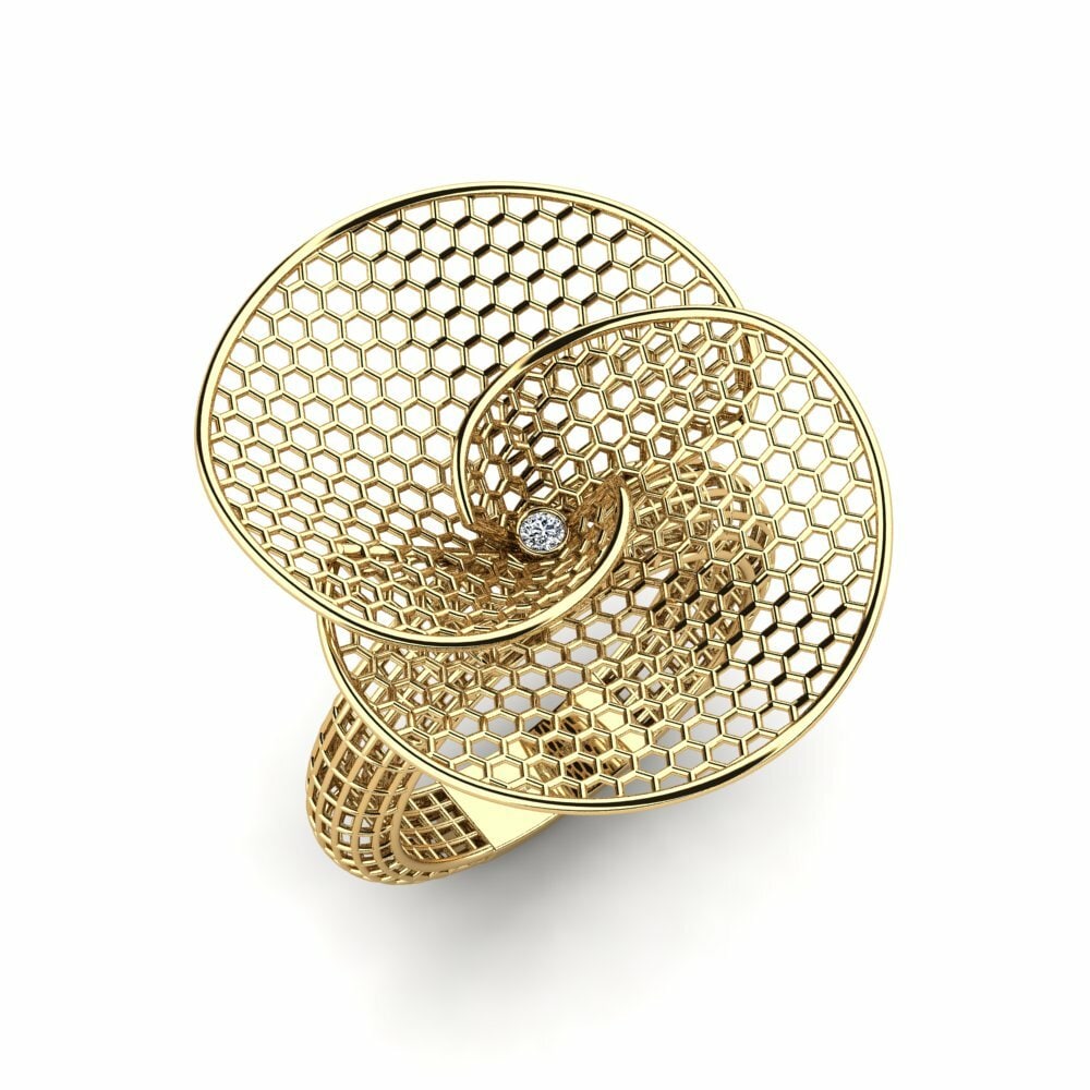 Or Jaune 14k Bague Nan