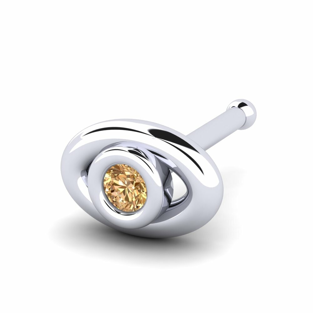 Bruine Diamant Neus Pin Narayan