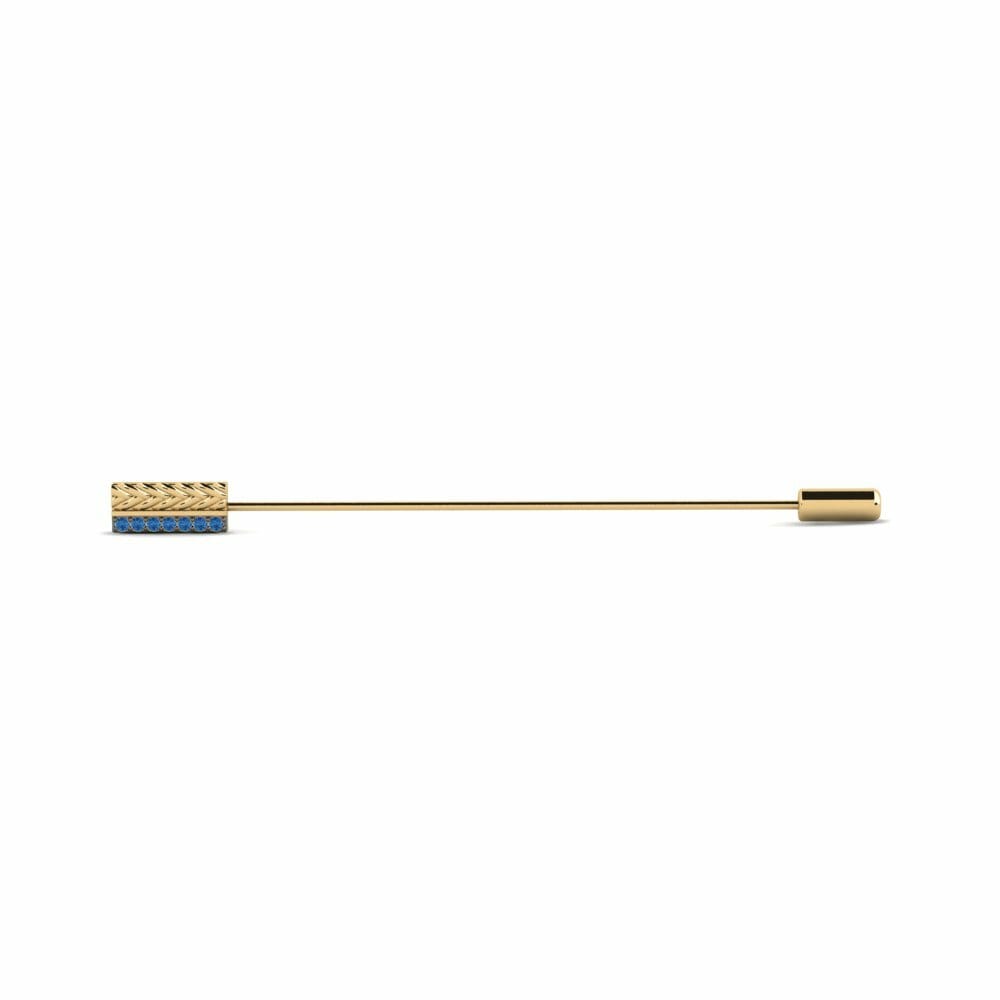 Dark Blue Zirconia Lapel Pin Narbonne