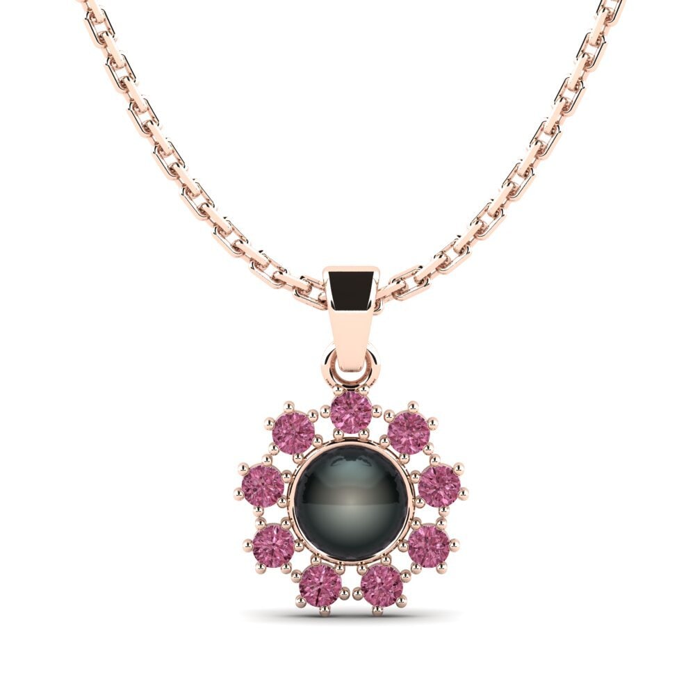 Rotgold 750 Rhodolit-Granat Damen anhänger Narewos