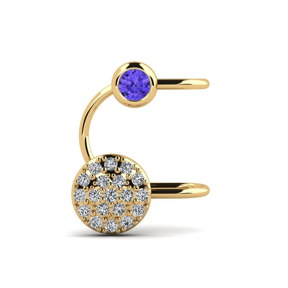 14ct Yellow Gold Tanzanite Women's Earring Narfi
