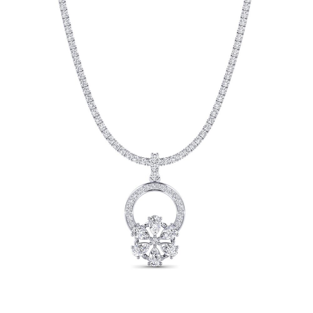 Collier Tennis En Or Rose 14K Avec Diamants Naturels 1,66 Carats - Diamants Ronds Brillants G/SI1 - Longueur 17 Pouces
