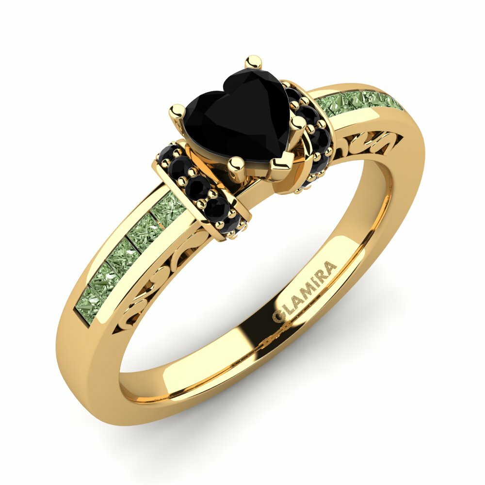 Black Onyx Engagement Ring Natalie