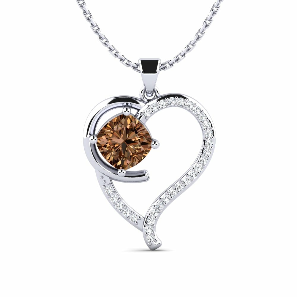 Heart Brown Diamond Necklaces