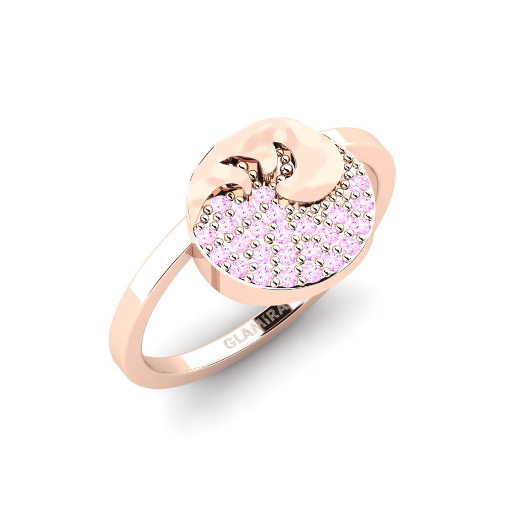 18ct Rose Gold Pink Sapphire Ring Natpu
