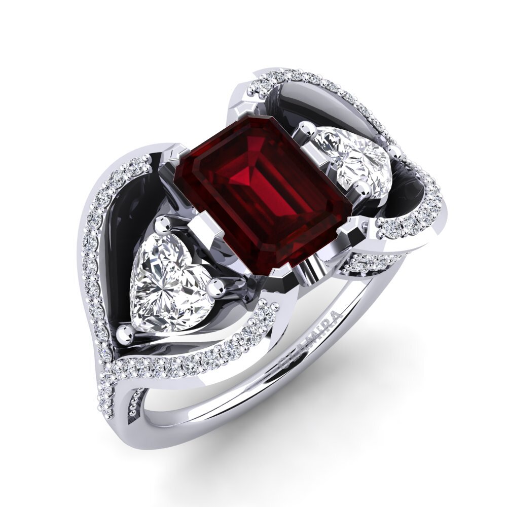 Garnet Engagement Ring Nattesa