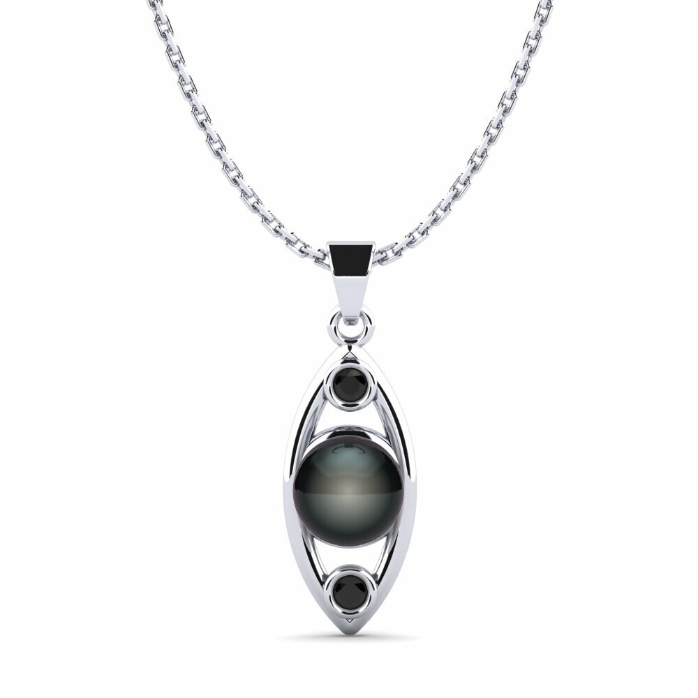 Diamant Noir Pendentif pour femme Naturale