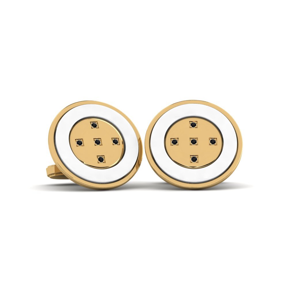 Black Diamond Cufflink Naval