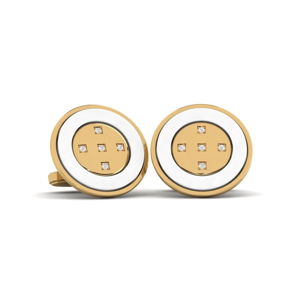 White sapphire Cufflink Naval