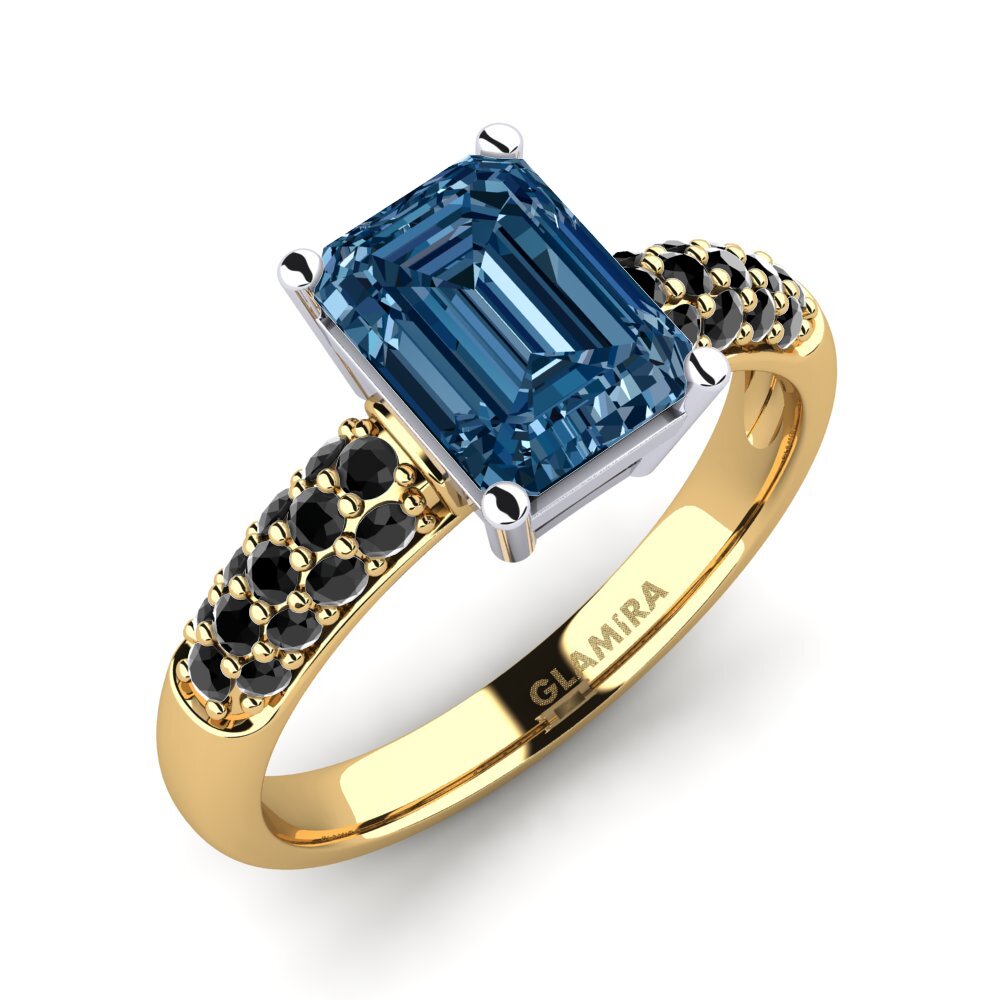 9k Oro Amarillo & Blanco Anillo de compromiso Navarra