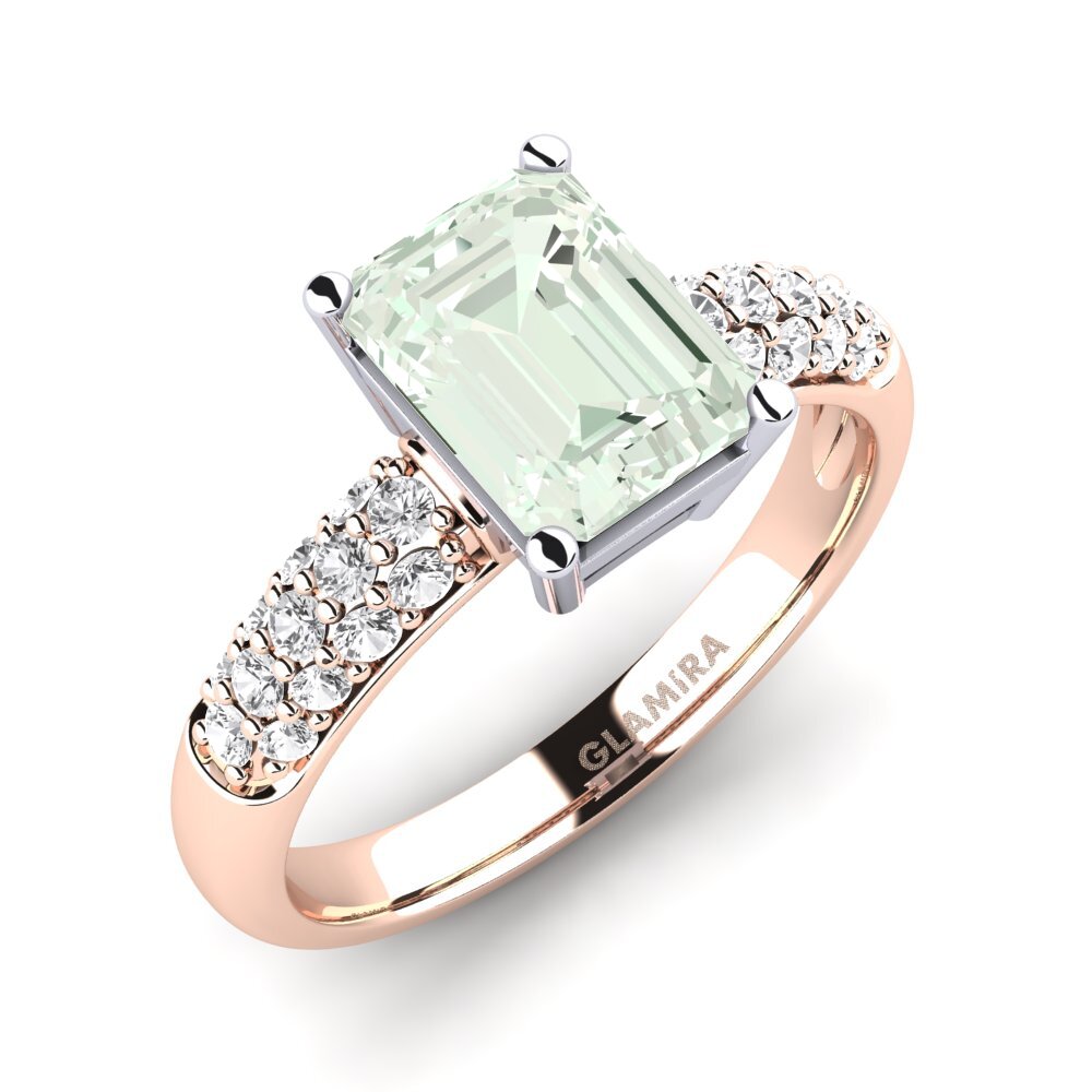 14k Oro Rosa & Blanco Anillo de compromiso Navarra
