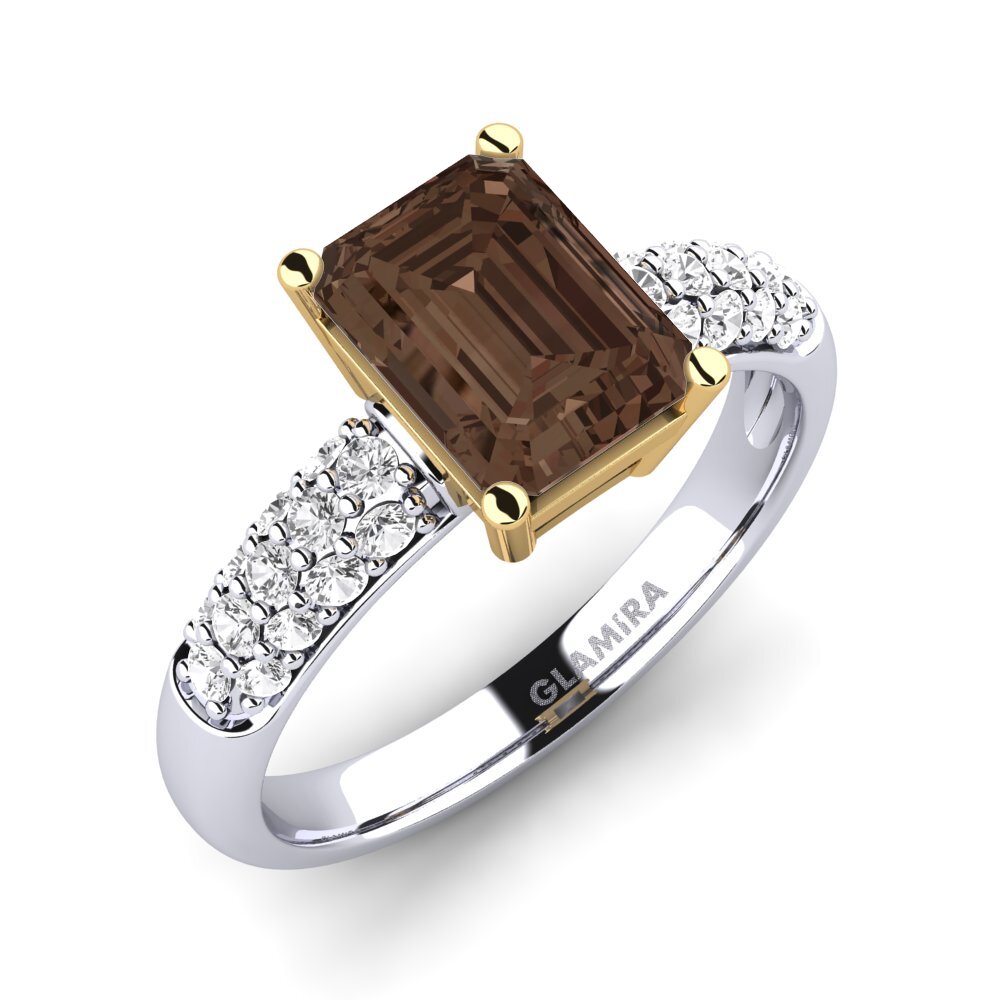 14ct White / Yellow Gold Engagement Ring Navarra