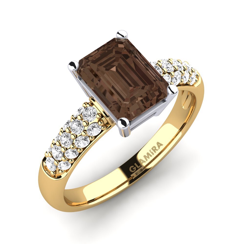 9K Yellow & White Gold Engagement Ring Navarra