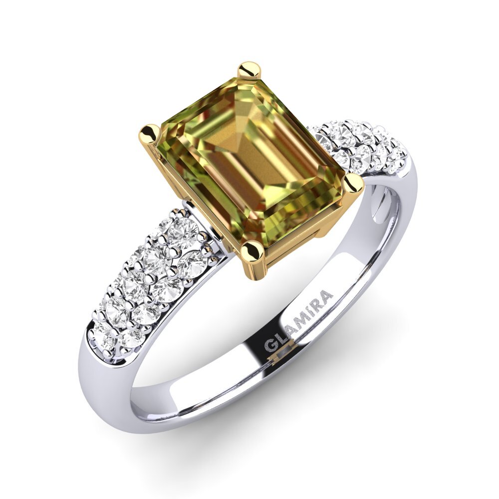 18ct White / Yellow Gold Engagement Ring Navarra