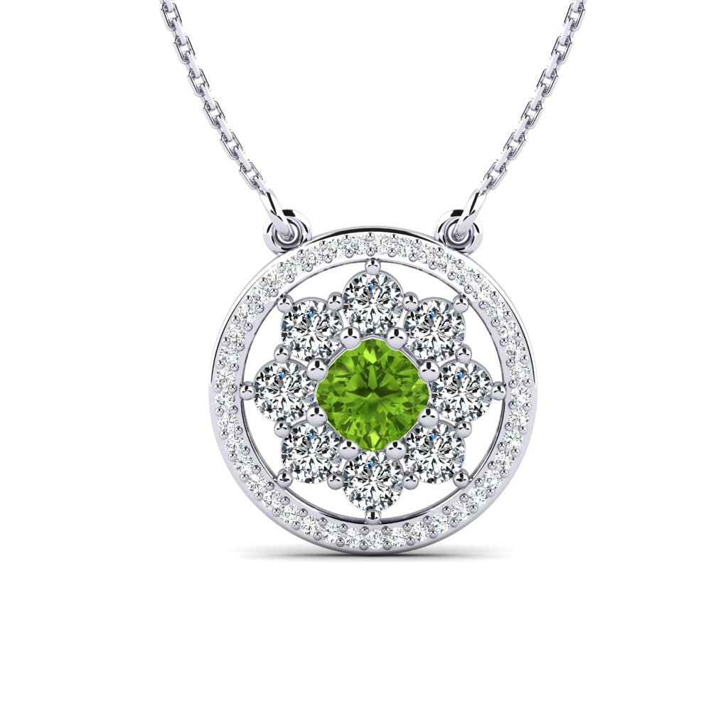 Cushion Peridot Women's Necklace Nazrania