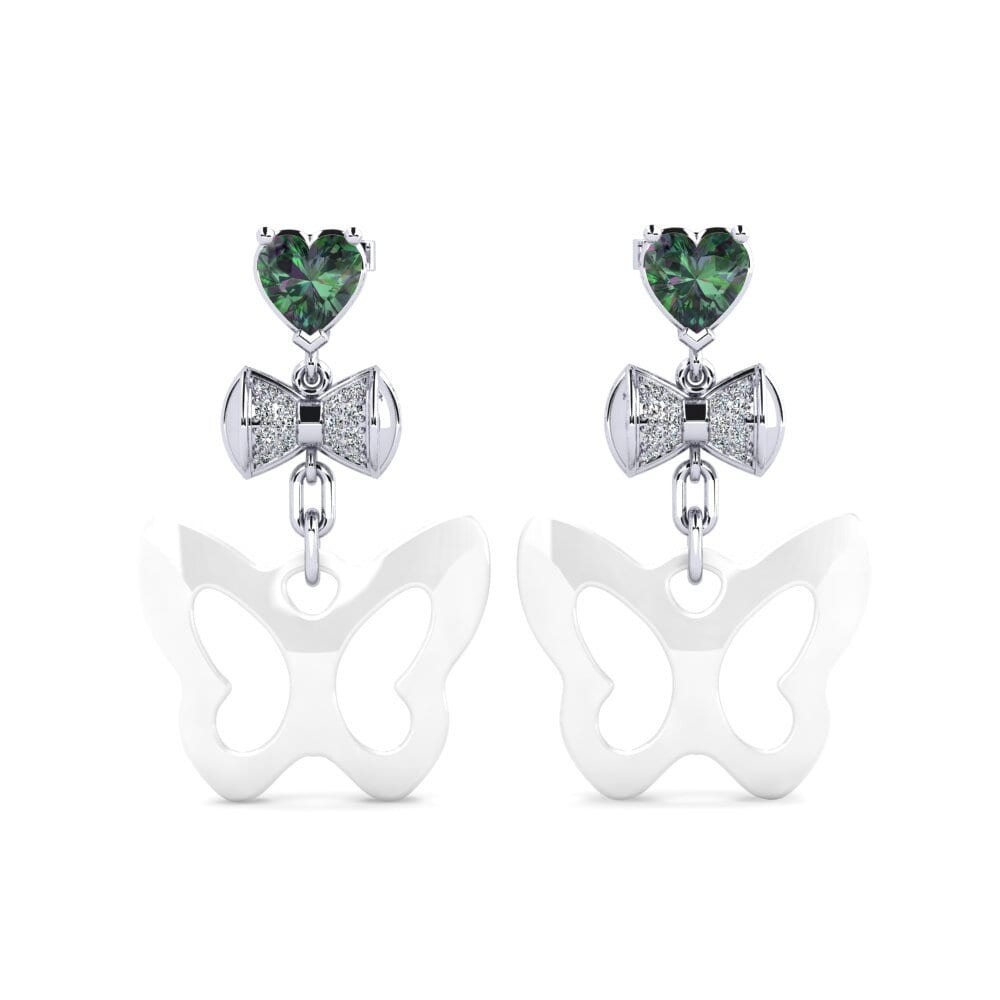 950 Platinum Mystic Topaz Women's Earring Nea