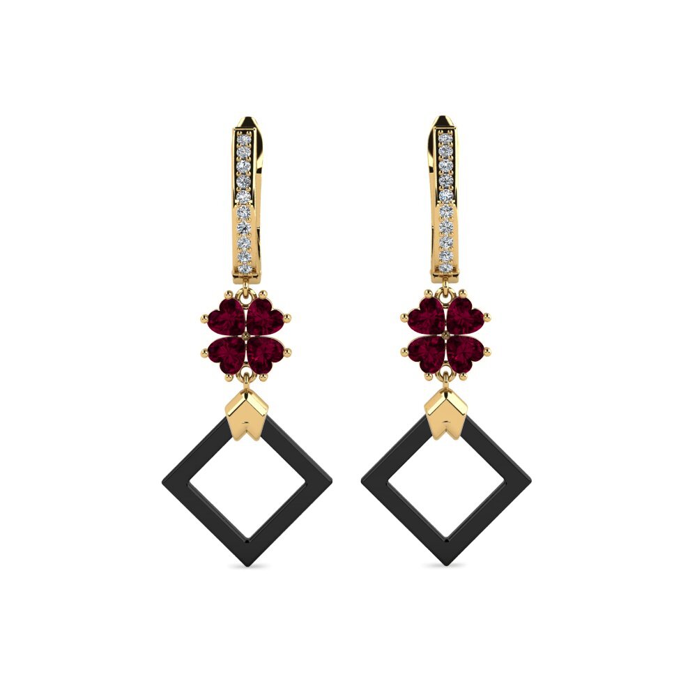 Heart Rhodolite Garnet Women's Earring Nebraska
