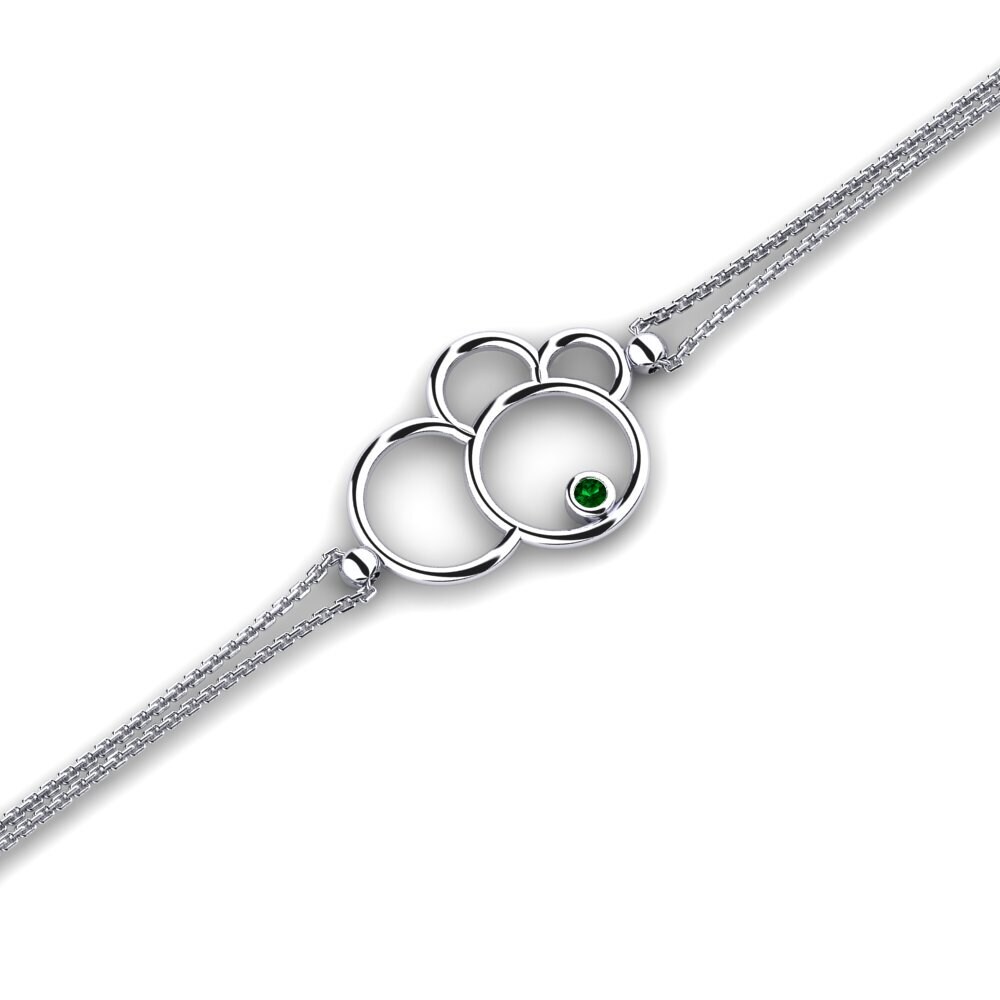 Round Green Zirconia Women's Bracelet Negris