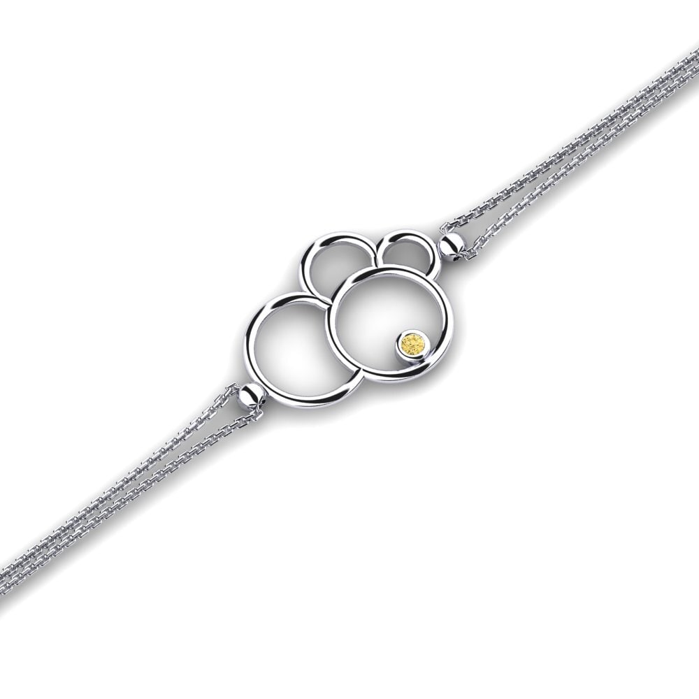 Diamante Amarillo Pulsera de Mujer Negris