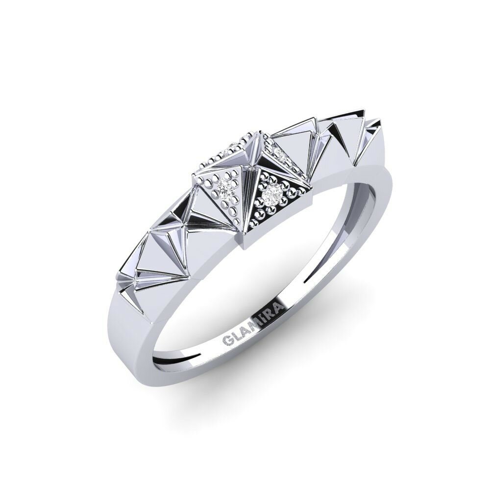 950 Platinum Ring Negyzet