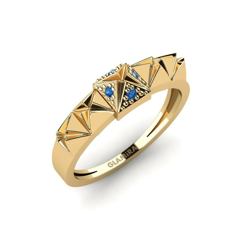 Dark Blue Zirconia Ring Negyzet