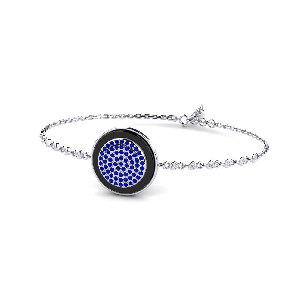 White Silver Sapphire Women's Bracelet Neher