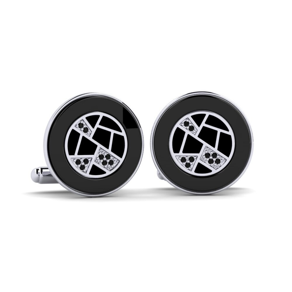 950 Platinum Black Sapphire Cufflink Neider