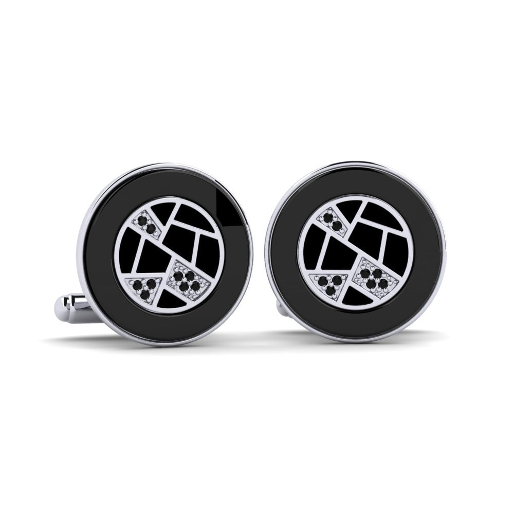 950 Palladium Black Diamond Cufflink Neider