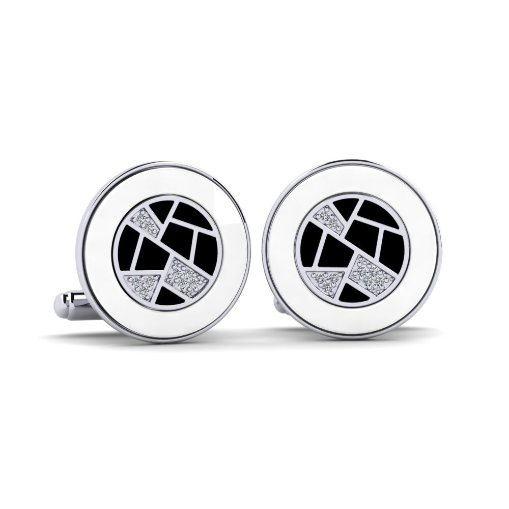 14ct White Gold Cufflink Neider