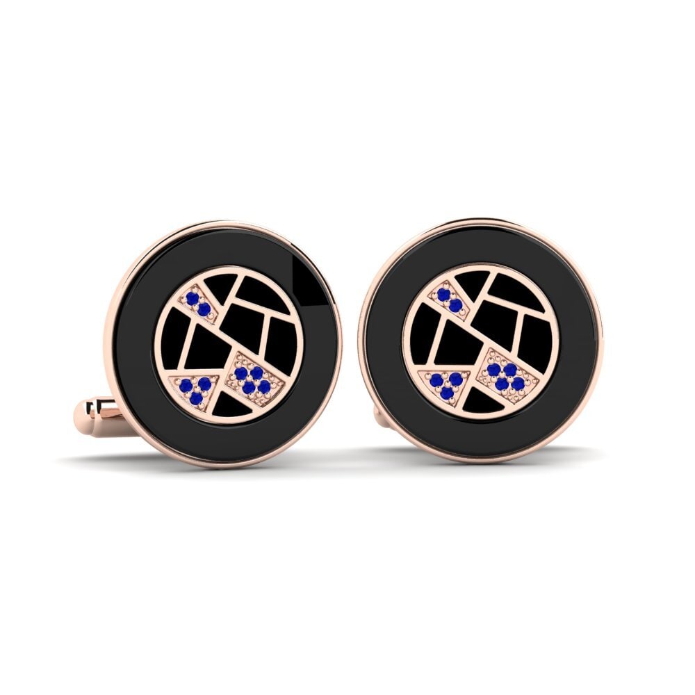 9k Oro Rosa Zafiro Gemelo Neider