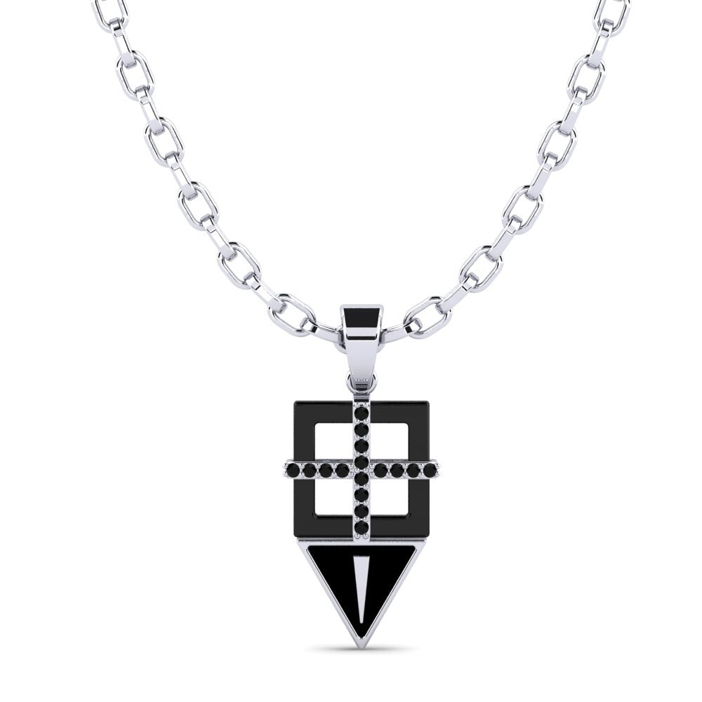 950 Palladium Black Diamond Men's Pendant Neoma