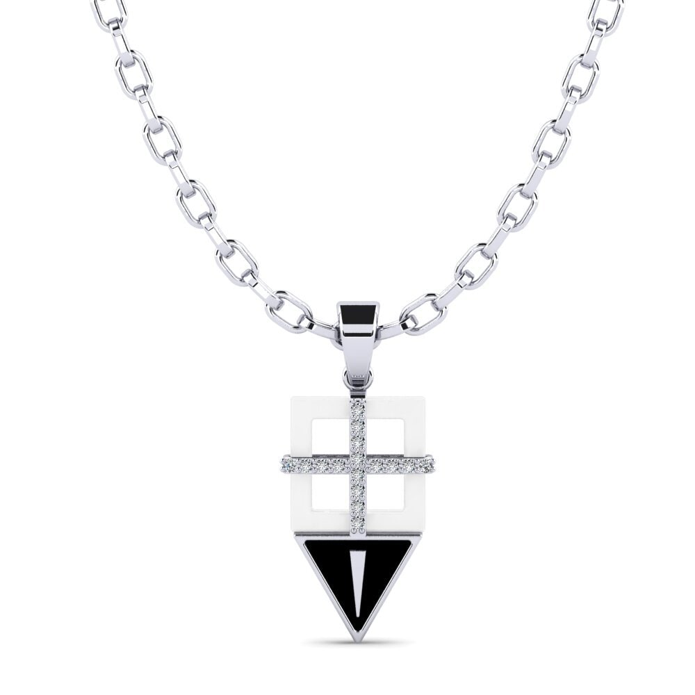 14ct White Gold Men's Pendant Neoma