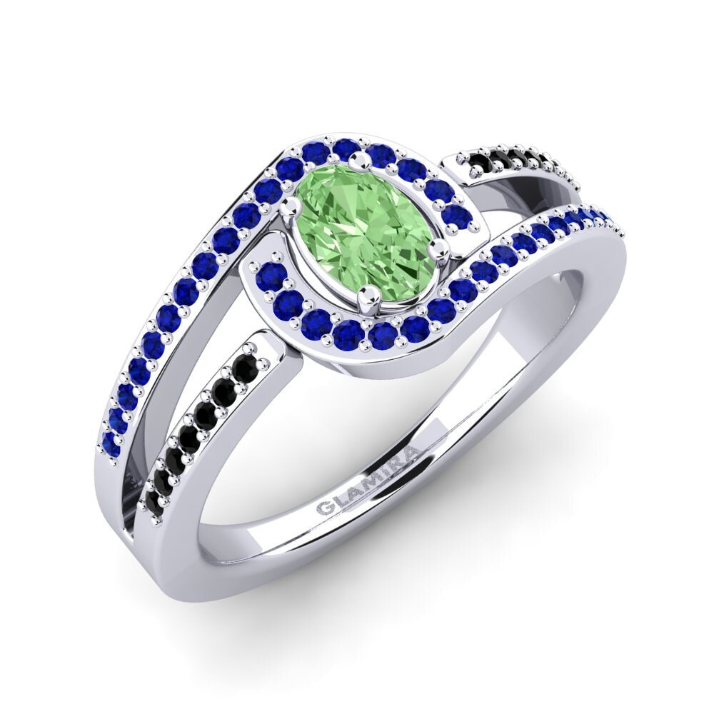 Diamante Verde Anillo de compromiso Nerice