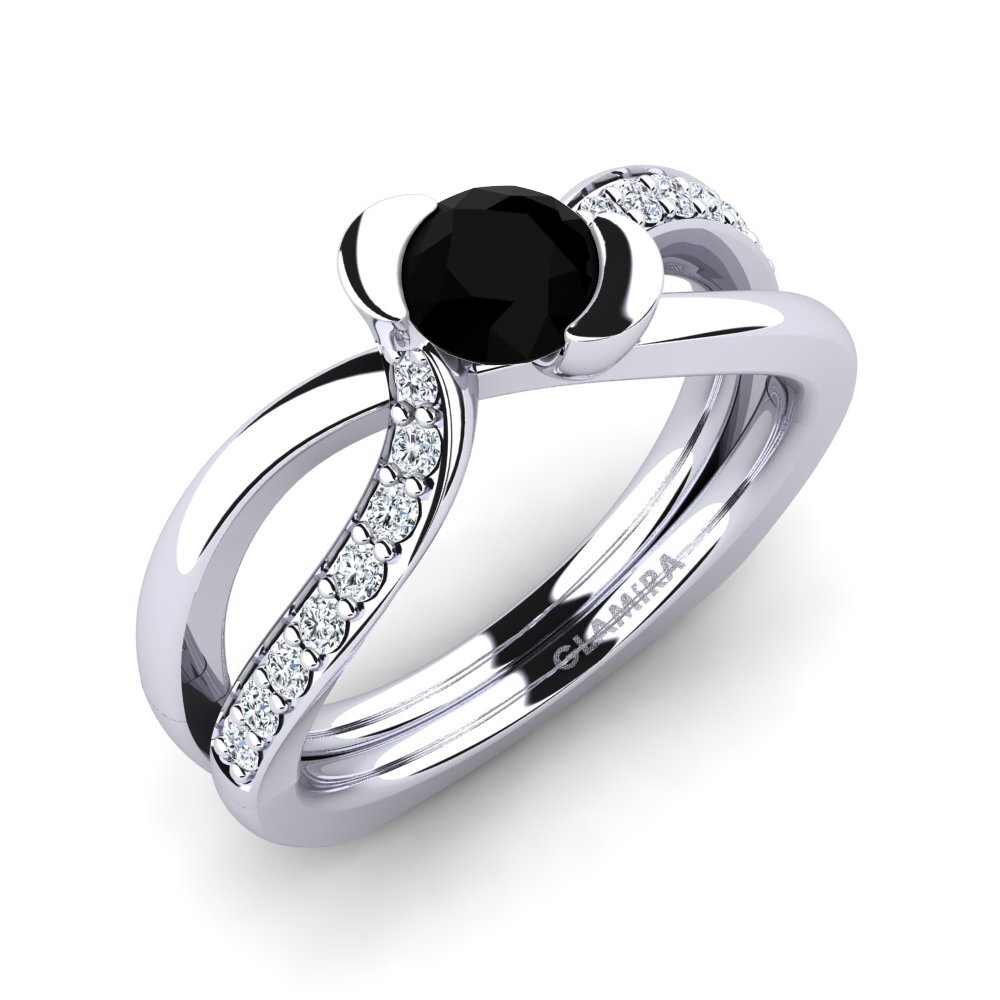 Onyx Noir Bague de fiançailles Nery