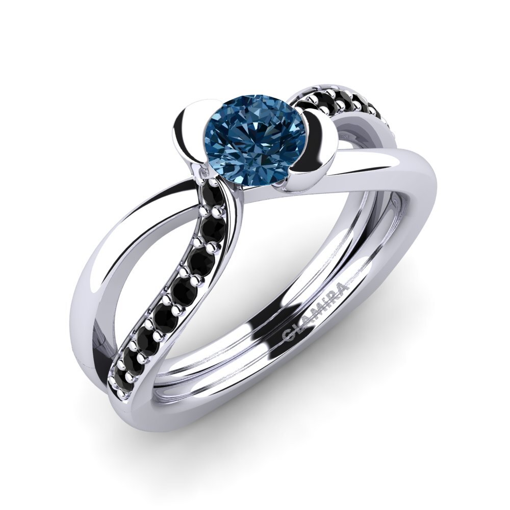 Blue Diamond Engagement Ring Nery