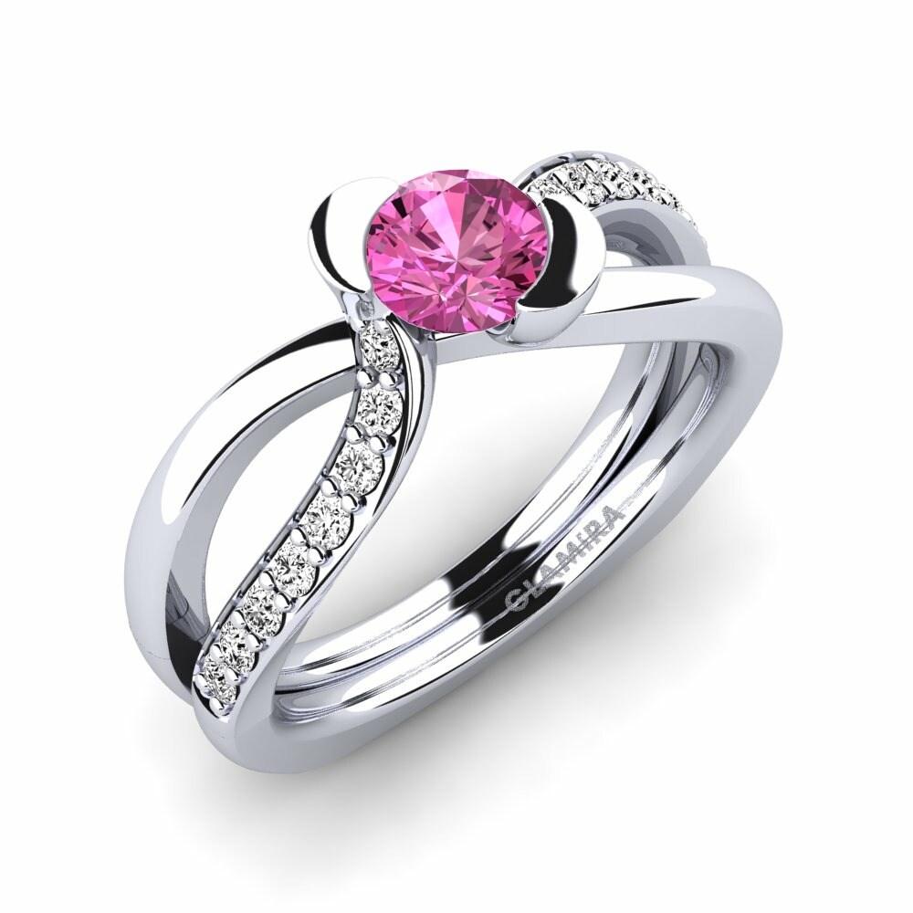 Pink Topaz Engagement Ring Nery