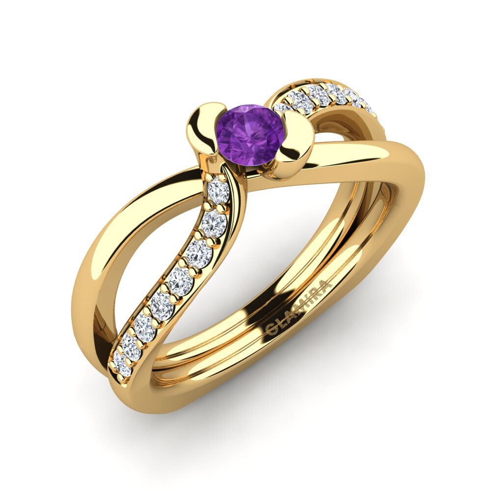 Amethyst Engagement Ring Nery 0.16 crt